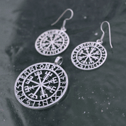 VEGVISIR, ISLÄNDISCHE RUNE OHRRINGE AUS SILBER - OHRRINGE