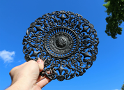 PLATE - ROSE, CAST IRON, DECORATION - FORGED IRON HOME ACCESSORIES