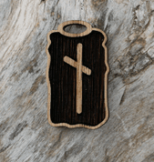 NAUTHIZ - RUNE - FUTHARK, WOOD - RUNE PENDANTS