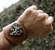 BOHEMIAN LION, BROWN LEATHER BRACELET - WRISTBANDS