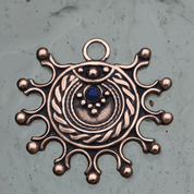 DEVANA, AMULETTE SOLAIRE SLAVE, BRONZE LAPIS - OBJETS EN BRONZE