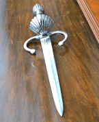 SHELL HILT DAGGER, EXACT COPY OF 17TH CENT. DAGGER, REPLICA - DOLCHE FÜER SCHAUKAMPF