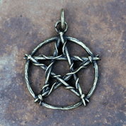 PENTAGRAM PENDANT IN ZINC, ANTIQUE BRASS - ALL PENDANTS, OUR PRODUCTION