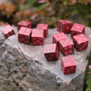 GAMING DICE - RED, 1 PIECE - MITTELALTER, RETTSPIELE