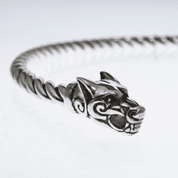 FENRIR, WOLF'S HEADS TORQUES, SILVER 925 - TORCS - NECKLACES