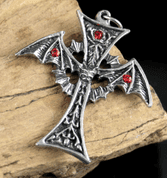 VAMPIRE CROSS, NOSFERATU, PEWTER PENDANT - INSPIRATION MÉDIÉVALE ET AUTRE