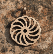 SUN SYMBOL IV, BRONZE PENDANT - PENDENTIFS, COLLIERS