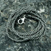 SPIRAL, SILVER NECK CHAIN - CORDS, BOXES, CHAINS