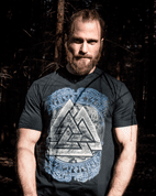 VALKNUT MEN'S T-SHIRT, COLORED - HEIDNISCHE T-SHIRTS