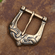 VIKING BUCKLE WITH BRAIDED ORNAMENTS, BRONZE - BELT ACCESSORIES