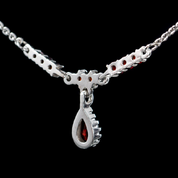 OSSIAN, GARNET, CZECH JEWEL, NECKLACE - GARNET JEWELRY - CZECH MADE