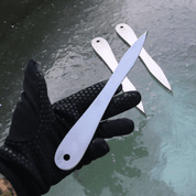 ARROW THROWING KNIVES 8MM, SET OF 3 POLISHED - SHARP BLADES - COUTEAUX DE LANCER