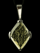 ORIEL, MOLDAVITE, SILVER PENDANT - MOLDAVITES, CZECH