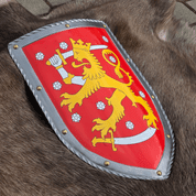 FINLAND, MEDIEVAL SHIELD - METAL, HANDMADE - PAINTED SHIELDS