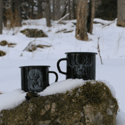 LESHY SLAVIC FOREST SPIRIT ENAMEL MUG - MUGS, GOBLETS, SCARVES