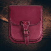 GENTLEMAN, LEATHER BELT BAG - RED - BAGS, SPORRANS