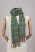 FOREST CHECK SCARF, FOXFORD, IRELAND - WOLLDECKEN UND SCHALS AUS IRLAND