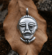 CELTIC HEAD, MSECKE ZEHROVICE, SILVER PENDANT - PENDENTIFS