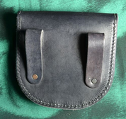 LEATHER BELT BAG WITH CELTIC KNOT, MODERN USAGE, BLACK - AUMÔNIÈRES, SACS ET BOURSES