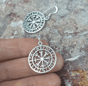 VEGVISIR, ICELANDIC RUNE EARRINGS, SILVER - EARRINGS