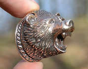 BERSEKER, BEAR PENDANT WITH EARLY MEDIEVAL ORNAMENTS, BRONZE - PENDANTS, NECKLACES
