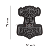 THORS HAMMER RUBBER PATCH - MILITARY PATCHES