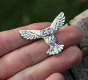 FLYING OWL, SILVER STERLING TALISMAN - PENDANTS