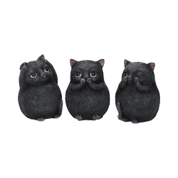 THREE WISE FAT CATS 8.5CM - FIGURINES, LAMPES