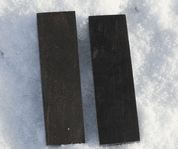 EBONY WOOD SCALES, 35X120X12 MM - 2 PIECES - MATERIAL FOR KNIFE HANDLES