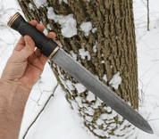 NEVIS, SCOTCH KNIFE, SGIAN DUBH, DAMASCUS STEEL - COUTEAUX DAMASSÉS