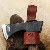 AXE LEATHER HANGER - FOR BELT AND CARABINER - AXES, POLEWEAPONS