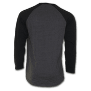 URBAN FASHION - RAGLAN CONTRAST LONGSLEEVE BLACK CHARCOAL - MEN'S T-SHIRTS, SPIRAL DIRECT