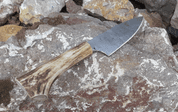 BOREK, FORGED KNIFE WITH ANTLER - KNIVES