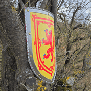 SCHOTTLAND, MITTELALTERLICHES SCHILD - METALL, HANDGEFERTIGT - BEMALTE SCHILDE