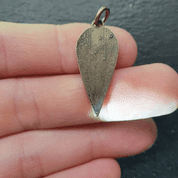 EAGLE ON ALMOND SHIELD, ZINC 3CM - ANT.BRASS - MIDDLE AGES, OTHER PENDANTS