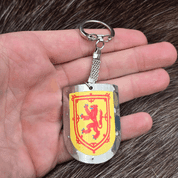 SCOTLAND, MEDIEVAL SHIELD, KEYCHAIN, METAL, HANDMADE - KEYCHAINS