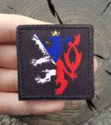 CZECH LION - BLACK, VELCRO PATCH - PATCHES MILITAIRES