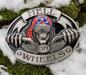 HELL ON WHEELS, BELT BUCKLE - CUSTOM MADE BELTS