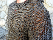 CHAINMAIL SHIRT - HAUBERK, RIVETED, 8 MM, SHORT SLEEVES, CHEST SIZE 130 CM - CHAIN MAIL ARMOUR