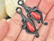 BOUCLES D'OREILLE VAMPIRE - PIERRES ET FANTASY