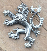 HERALDIC TWO-TAILED LION, PENDANT, SILVER PLATED - ANIMAL PENDANTS