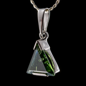 TARA, CZECH MOLDAVITE PENDANT, SILVER - MOLDAVITES, CZECH