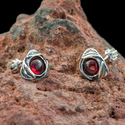 ETAIN, EARRINGS, GARNET, SILVER - EARRINGS WITH GEMSTONES, SILVER