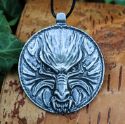 LOUP, GRAND TALISMAN - MÉDAILLON DE LOUP, AMULETTE - INSPIRATION NORDIQUE ET VIKING