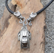 SMILODON, SABER-TOOTHED TIGER, NECKLACE, PEWTER - DINOSAUR PENDANTS