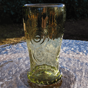 GLASS WITH CELTIC SPIRALS - HISTORICAL GLASS