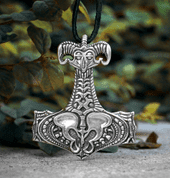 NECRO-ORGANIC THOR'S HAMMER BY WULFLUND, SILVER 925, 14 G - PENDANTS