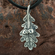 FEUILLE DE CHÊNE, PENDENTIF EN ARGENT STERLING - PENDENTIFS