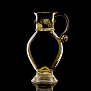 ROEMER - RENAIISANCE CARAFE, FOREST GREEN GLASS - HISTORICAL GLASS