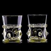 SET OF WHISKY GLASSES IN A BOX - 2 PCS - HISTORICAL GLASS